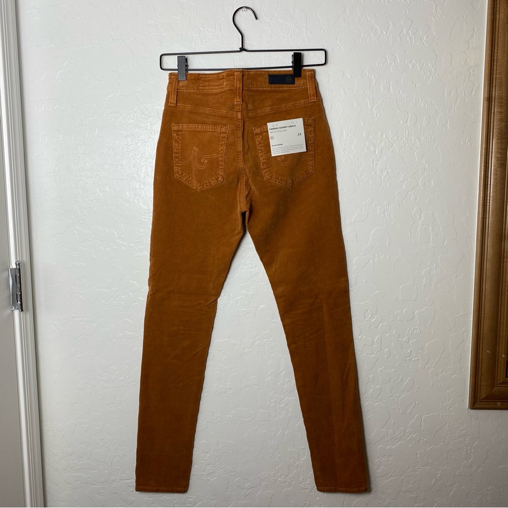 AG Golden Brown Corduroy Farrah Skinny Ankle Pants - Picture 8 of 11